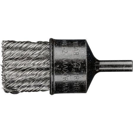 PFERD 1'' PSF Knot End Brush - .020 SS Wire, 1/4" Shank 764381